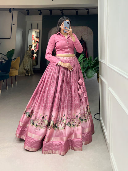 Readymade Dola Silk Lehenga