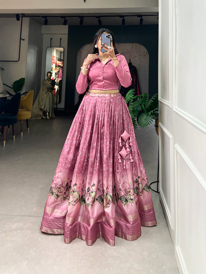 Readymade Dola Silk Lehenga