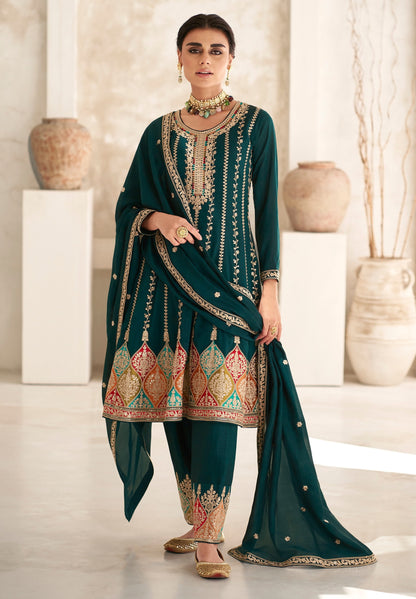 Designer Embroidered Premium Silk Suit