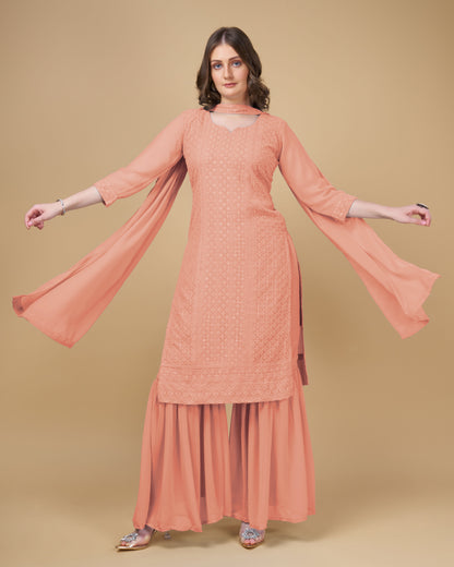 Designer Embroidered Georgette Readymade Suit