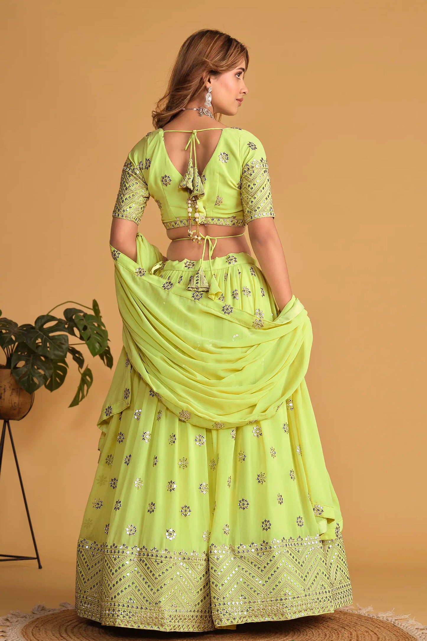 Neon Wedding Wear Lehenga Choli