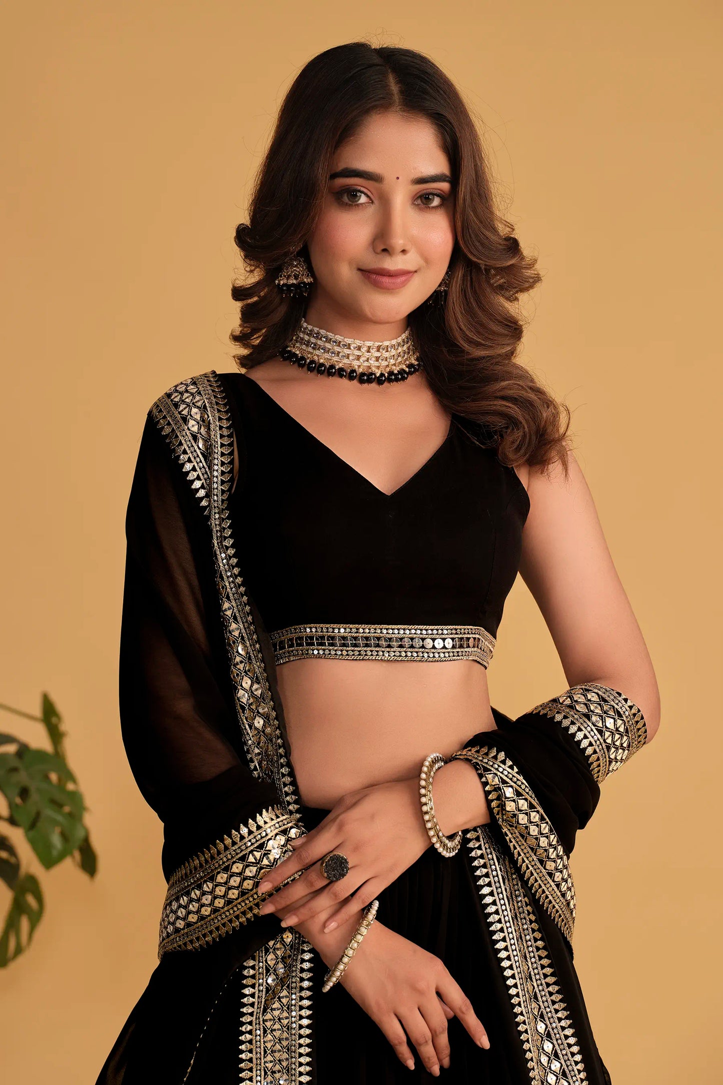 Black Wedding Wear Lehenga Choli