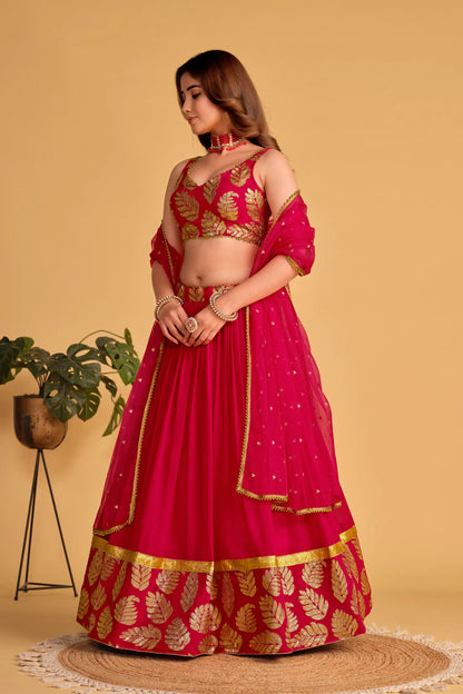 Pink Wedding Wear Lehenga Choli