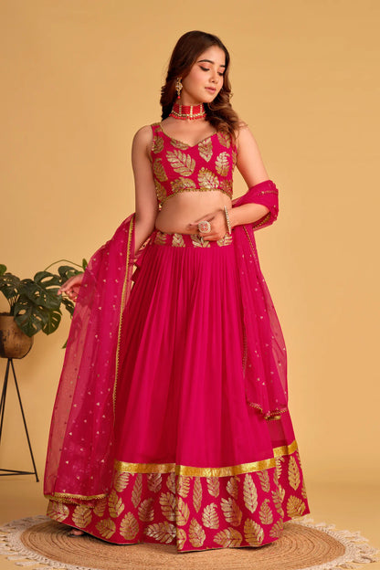 Pink Wedding Wear Lehenga Choli