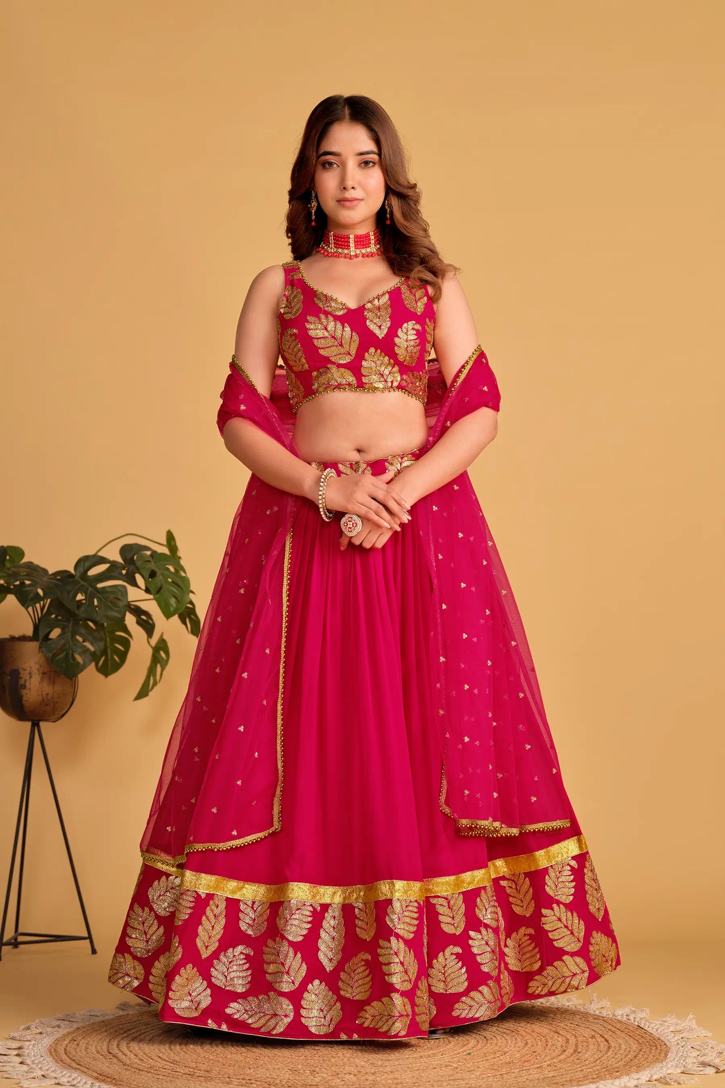 Pink Wedding Wear Lehenga Choli