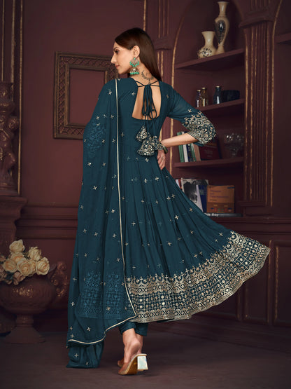 Designer Georgette Embroidered Anarkali Suits