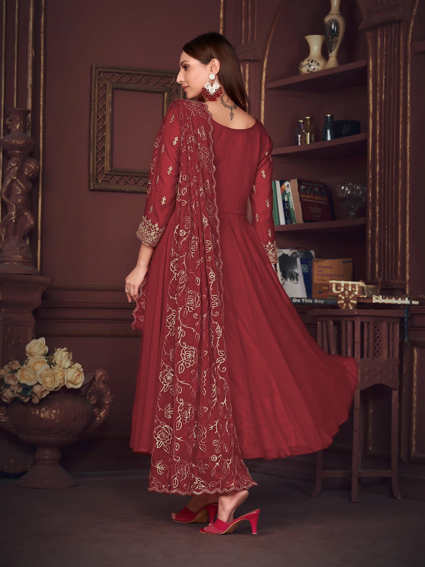 Designer Georgette Embroidered Anarkali Suits