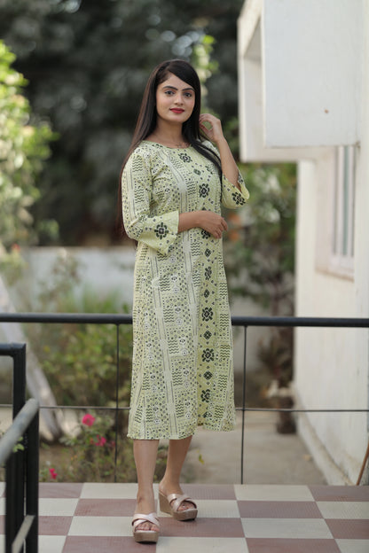 Printed Readymade Pure Cotton Kurti