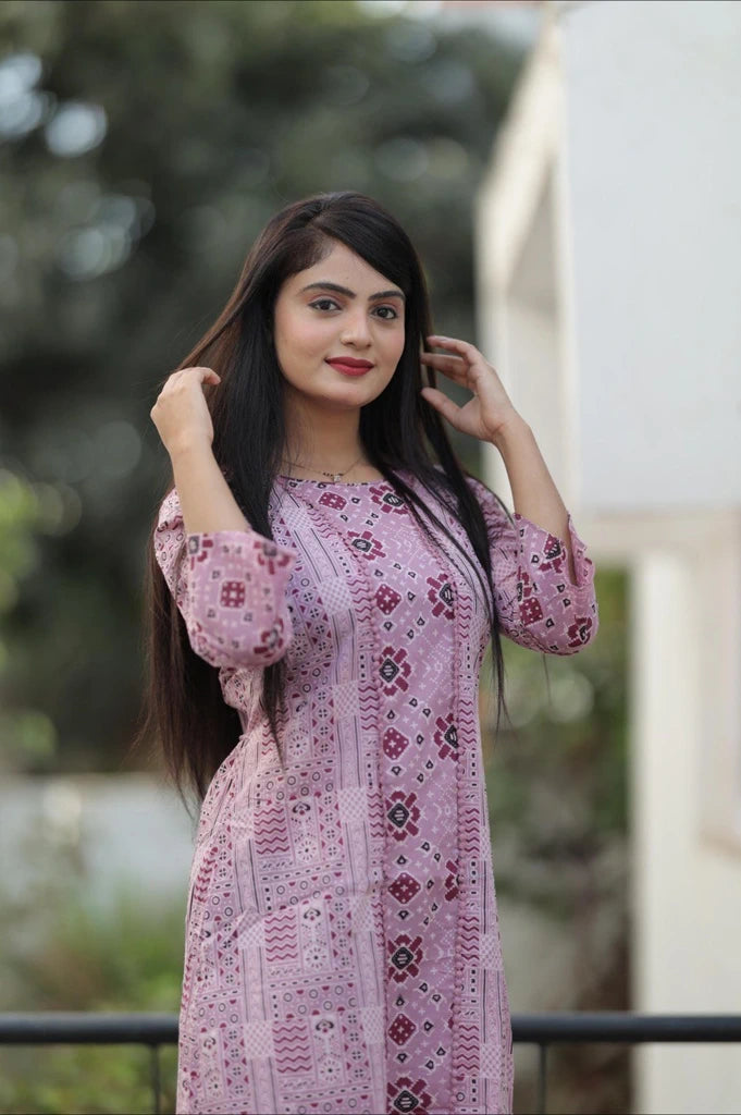 Printed Readymade Pure Cotton Kurti