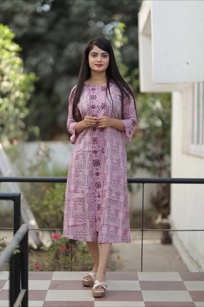 Printed Readymade Pure Cotton Kurti