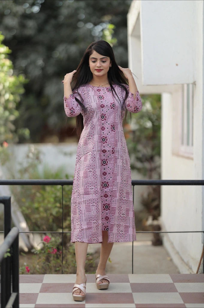 Printed Readymade Pure Cotton Kurti