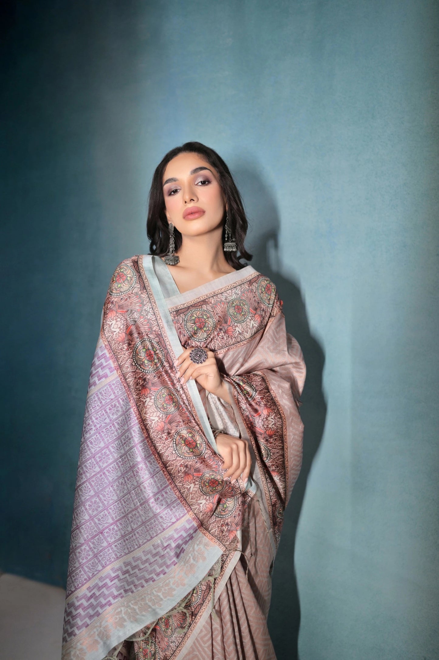 Cotton Silk Kalamkari Designer Saree