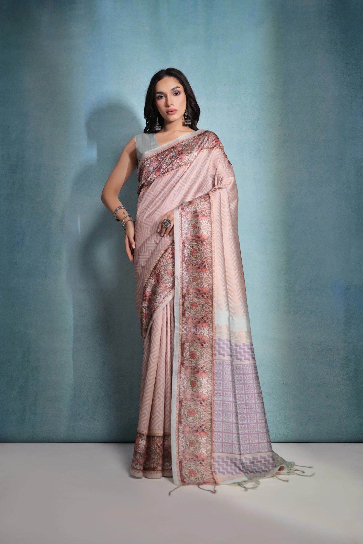 Cotton Silk Kalamkari Designer Saree