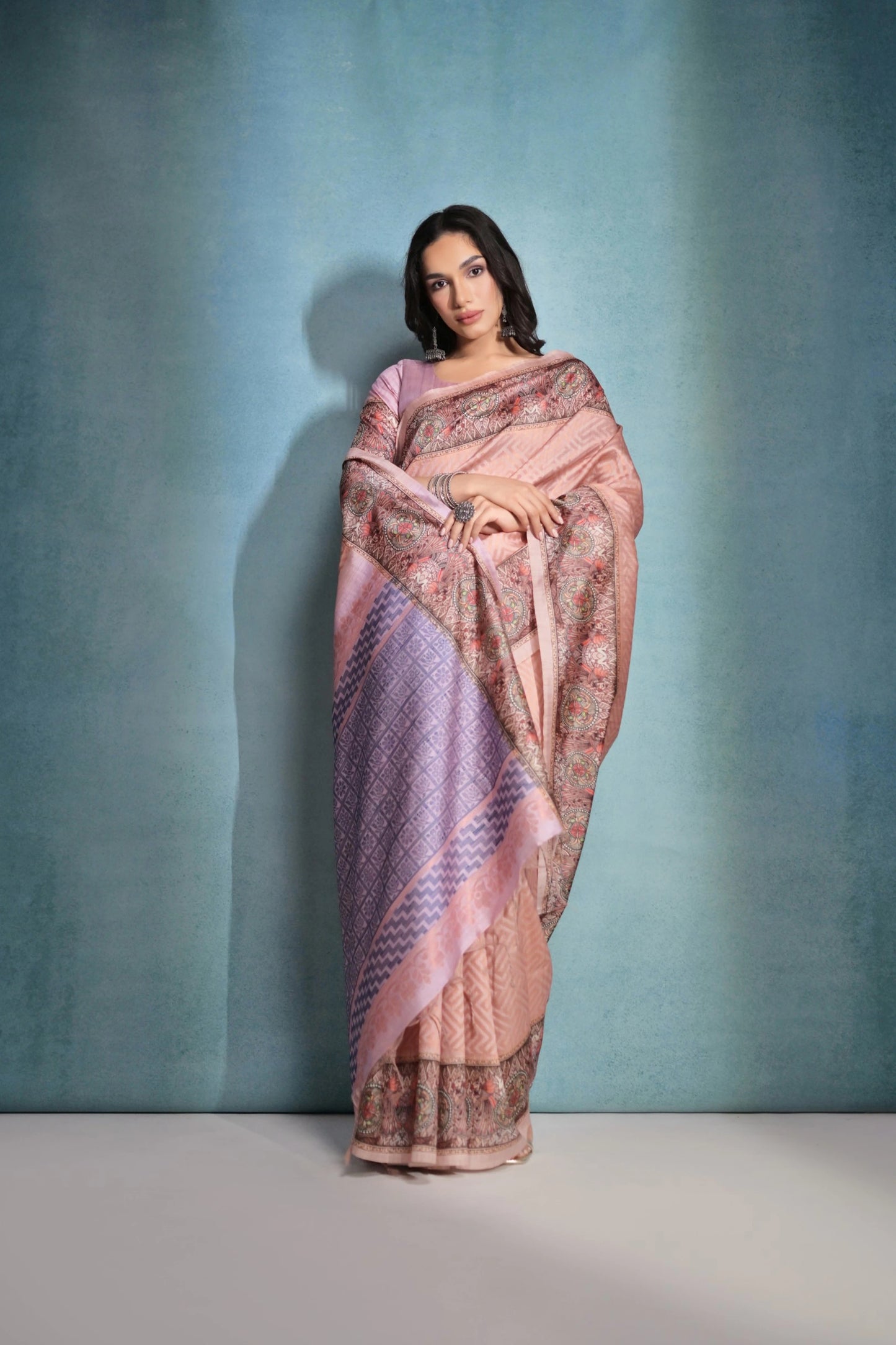 Cotton Silk Kalamkari Designer Saree