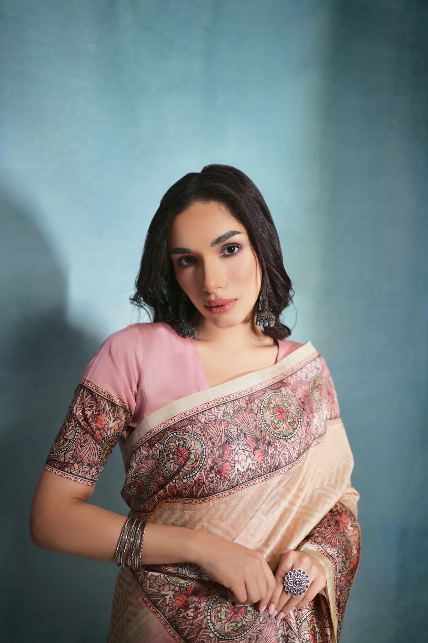 Cotton Silk Kalamkari Designer Saree