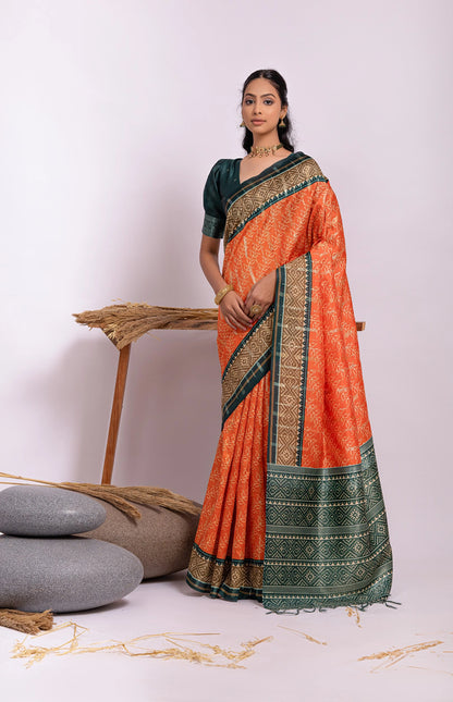 Tussar Silk Designer Saree