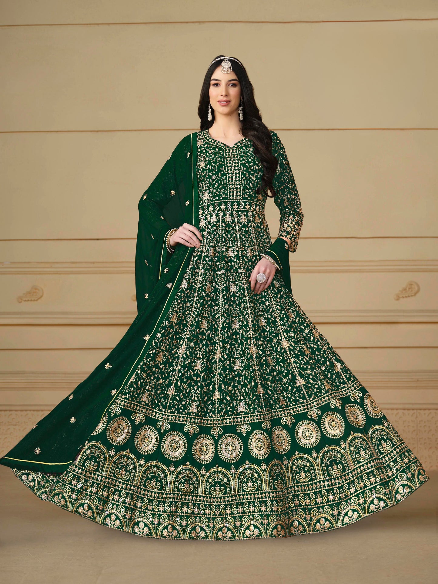 Faux Georgette Designer Party Wear Anarkali Suit