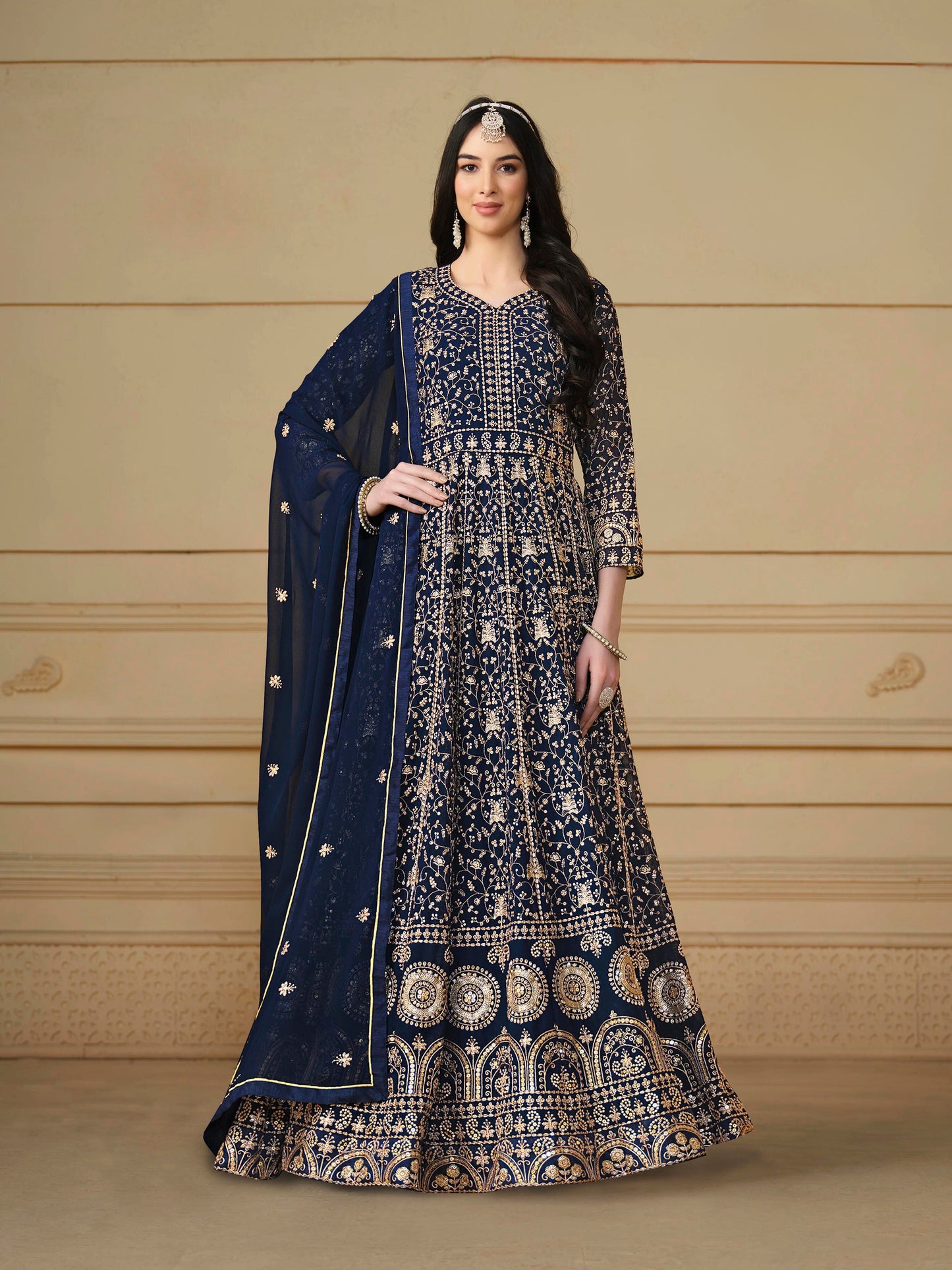 Faux Georgette Designer Party Wear Anarkali Suit