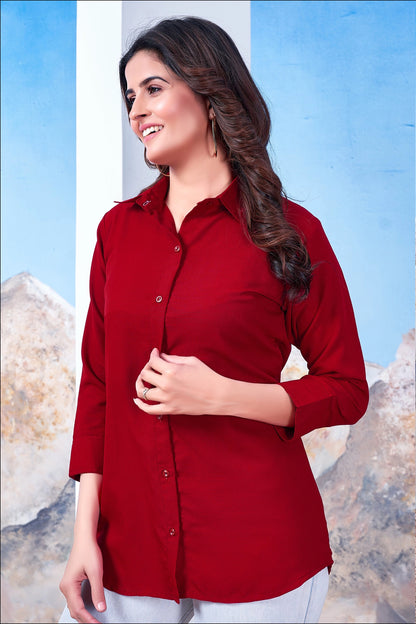 Office Wear Women Cotton Shirt