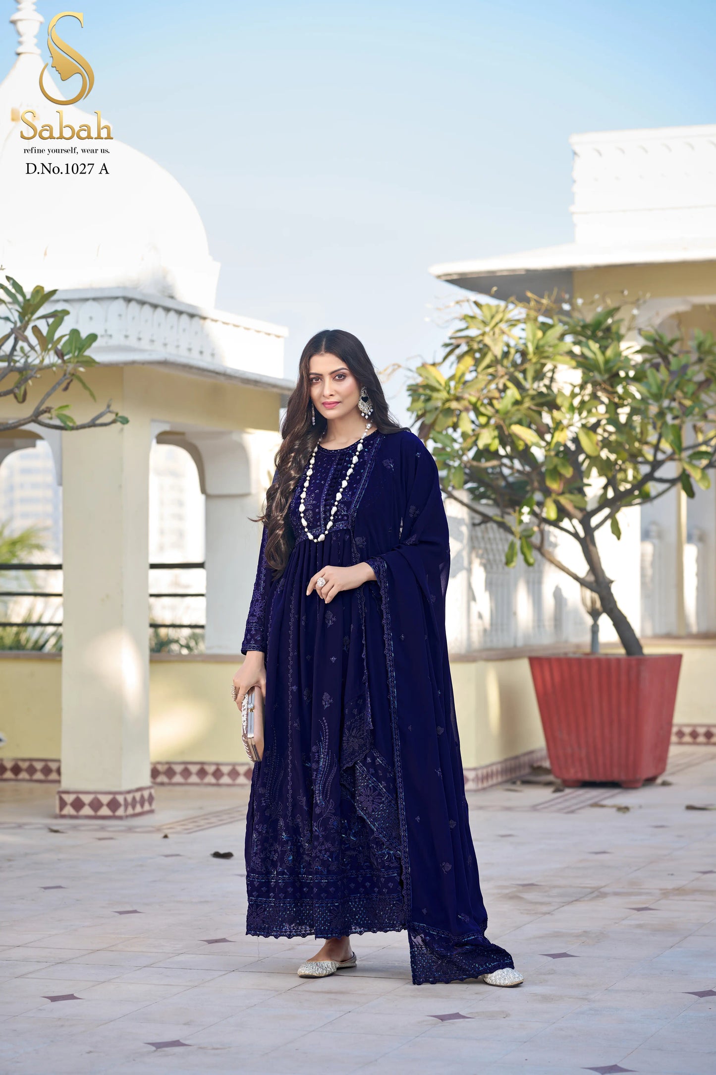 Georgette Embroidered Anarkali Suit