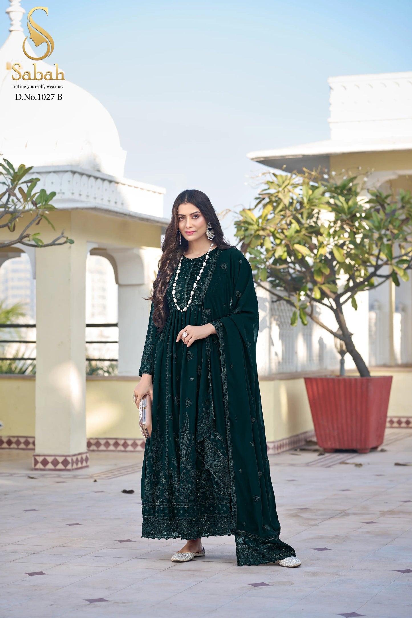 Georgette Embroidered Anarkali Suit