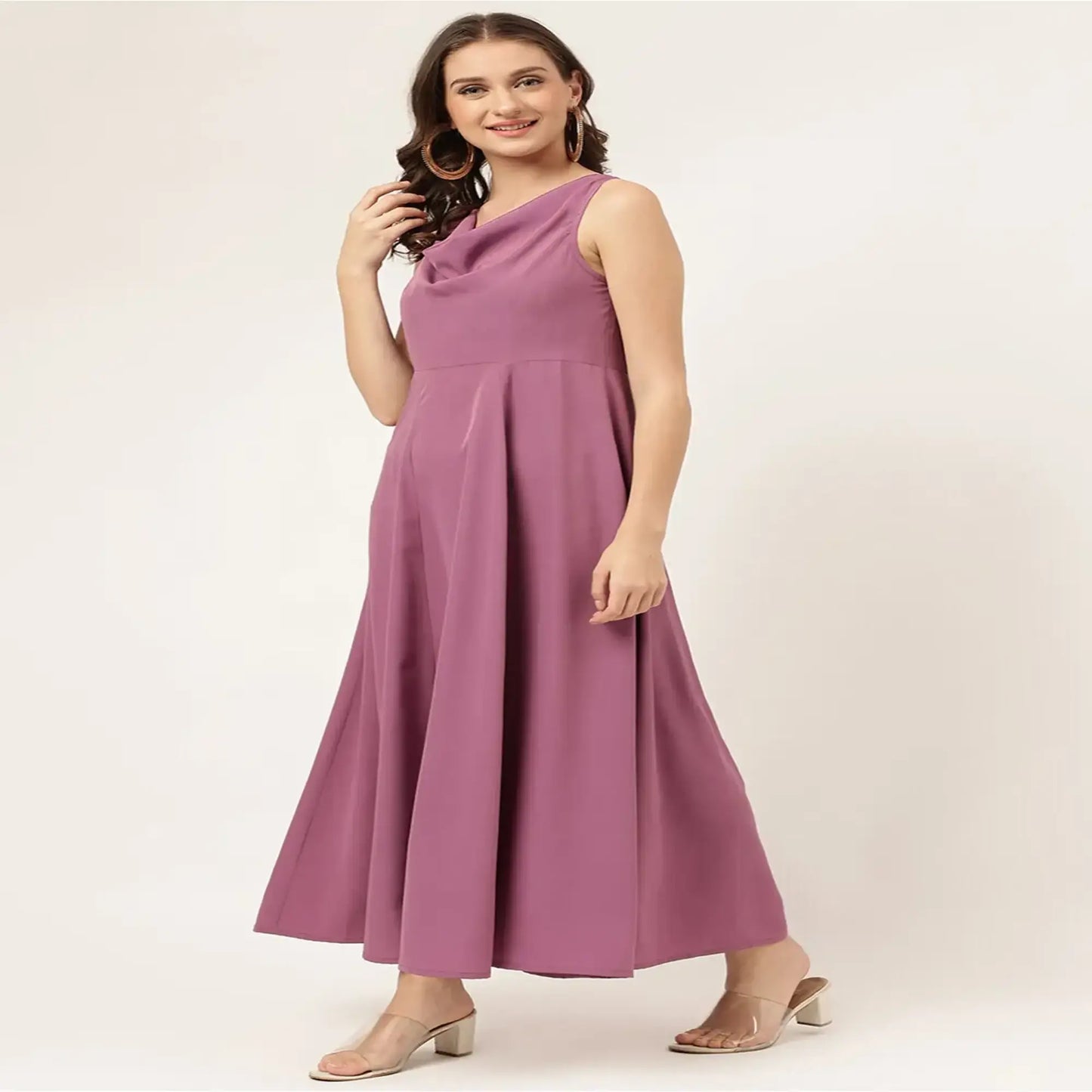 Pink Georgette Party Wear Gown with Dupatta