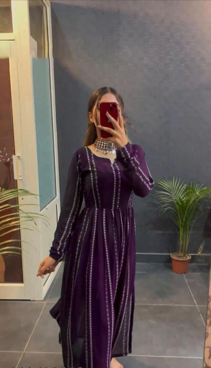 Fancy Nayra cut Digital Print Kurta For Women