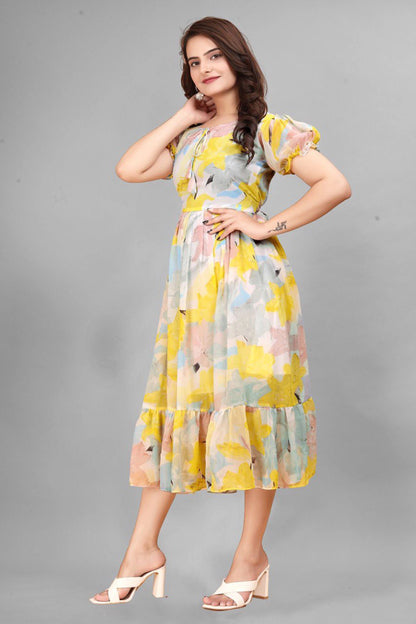 Printed Party Wear Georgette Kurti