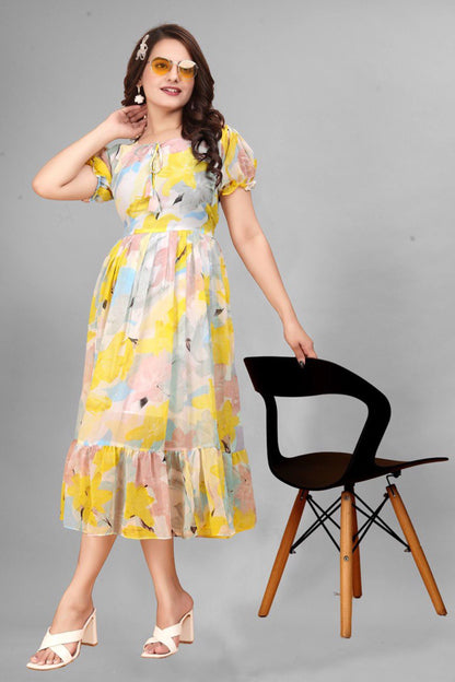 Printed Party Wear Georgette Kurti