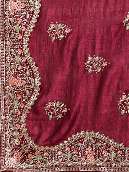 Rangoli Silk Embroidery Work Designer Saree