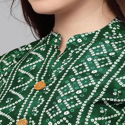 Bandhani Printed Short Kurti for Women