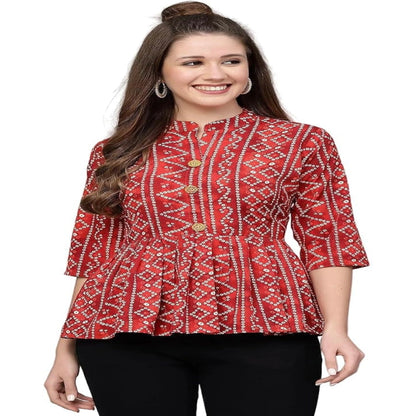 Bandhani Printed Short Kurti for Women