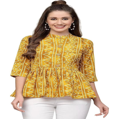 Bandhani Printed Short Kurti for Women