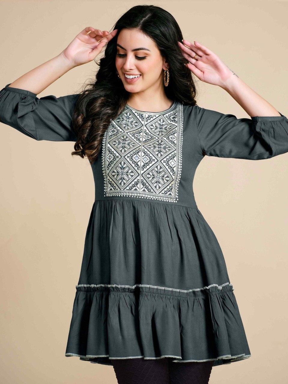 Designer Embroidered Readymade Kurti