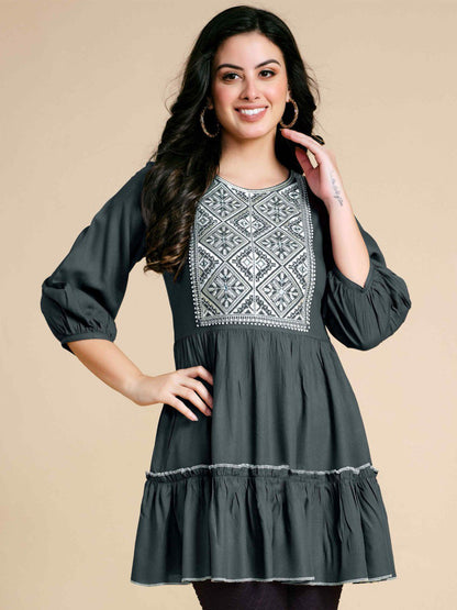 Designer Embroidered Readymade Kurti