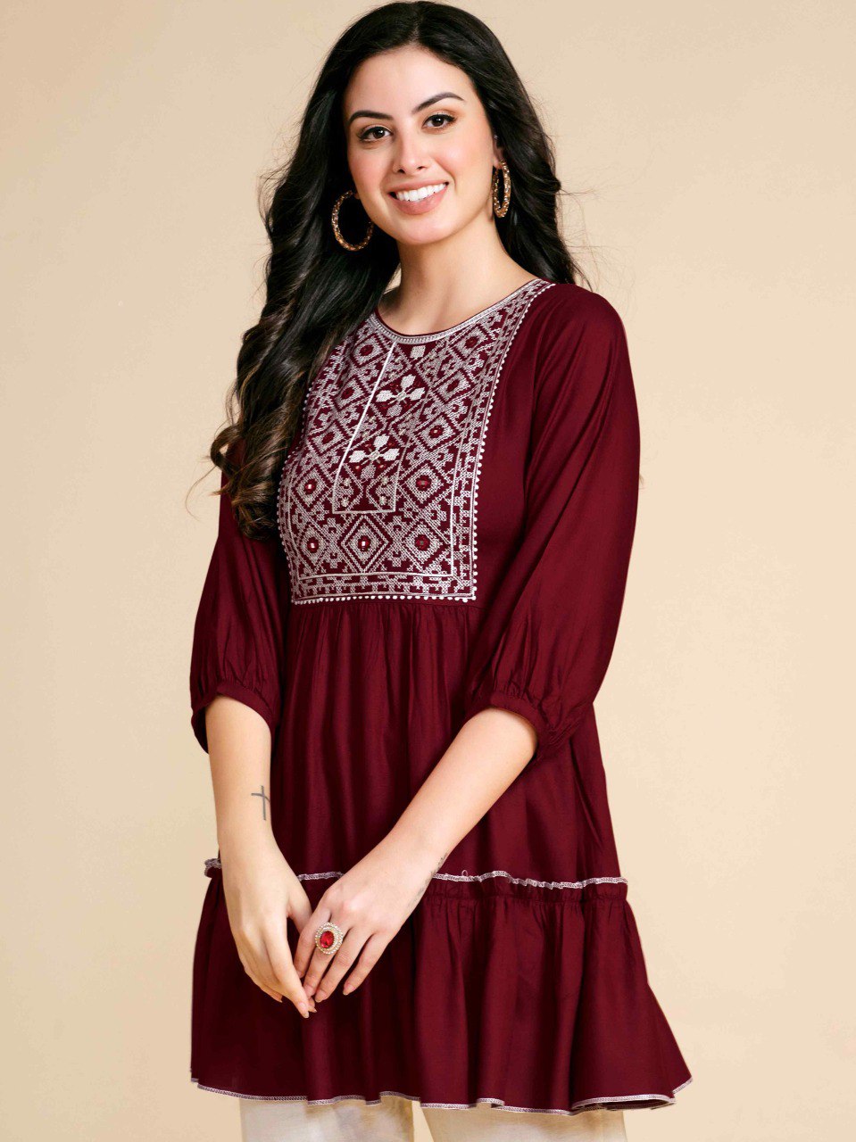 Designer Embroidered Readymade Kurti