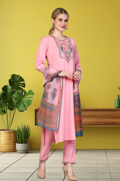 Unique Embroidered Kurti Set