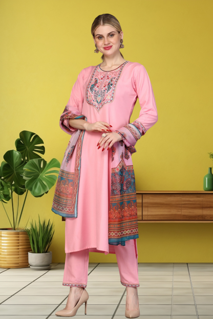 Unique Embroidered Kurti Set