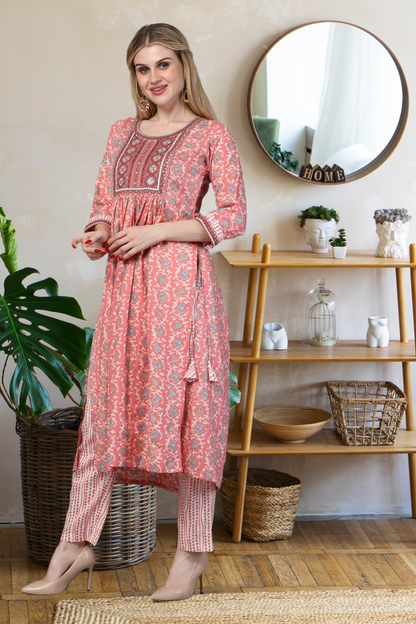 Unique Embroidered Kurti Set