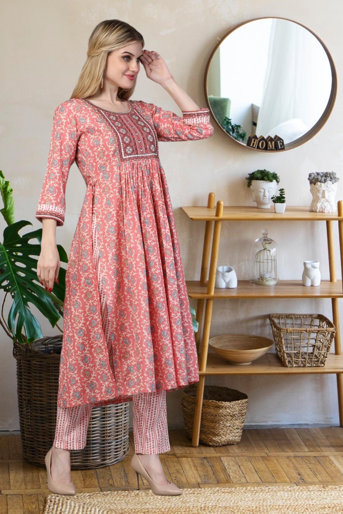 Unique Embroidered Kurti Set