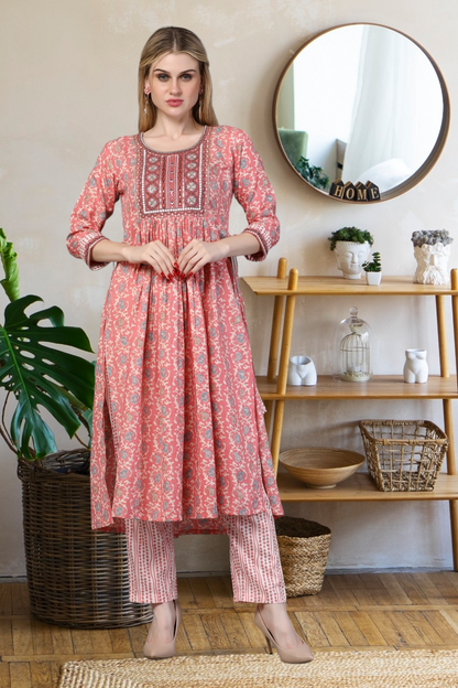 Unique Embroidered Kurti Set