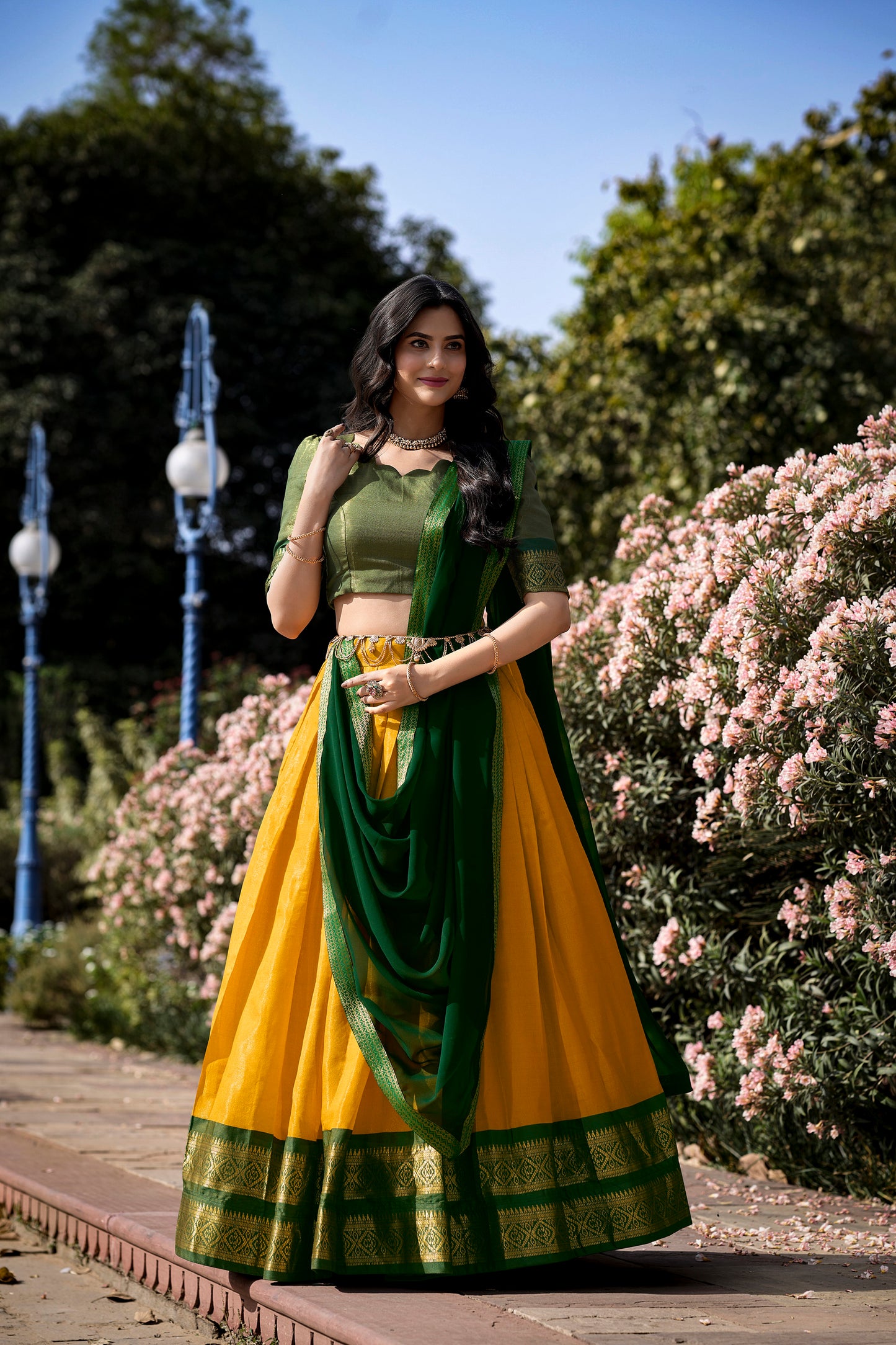 Designer Kanchipuram Lehenga Choli