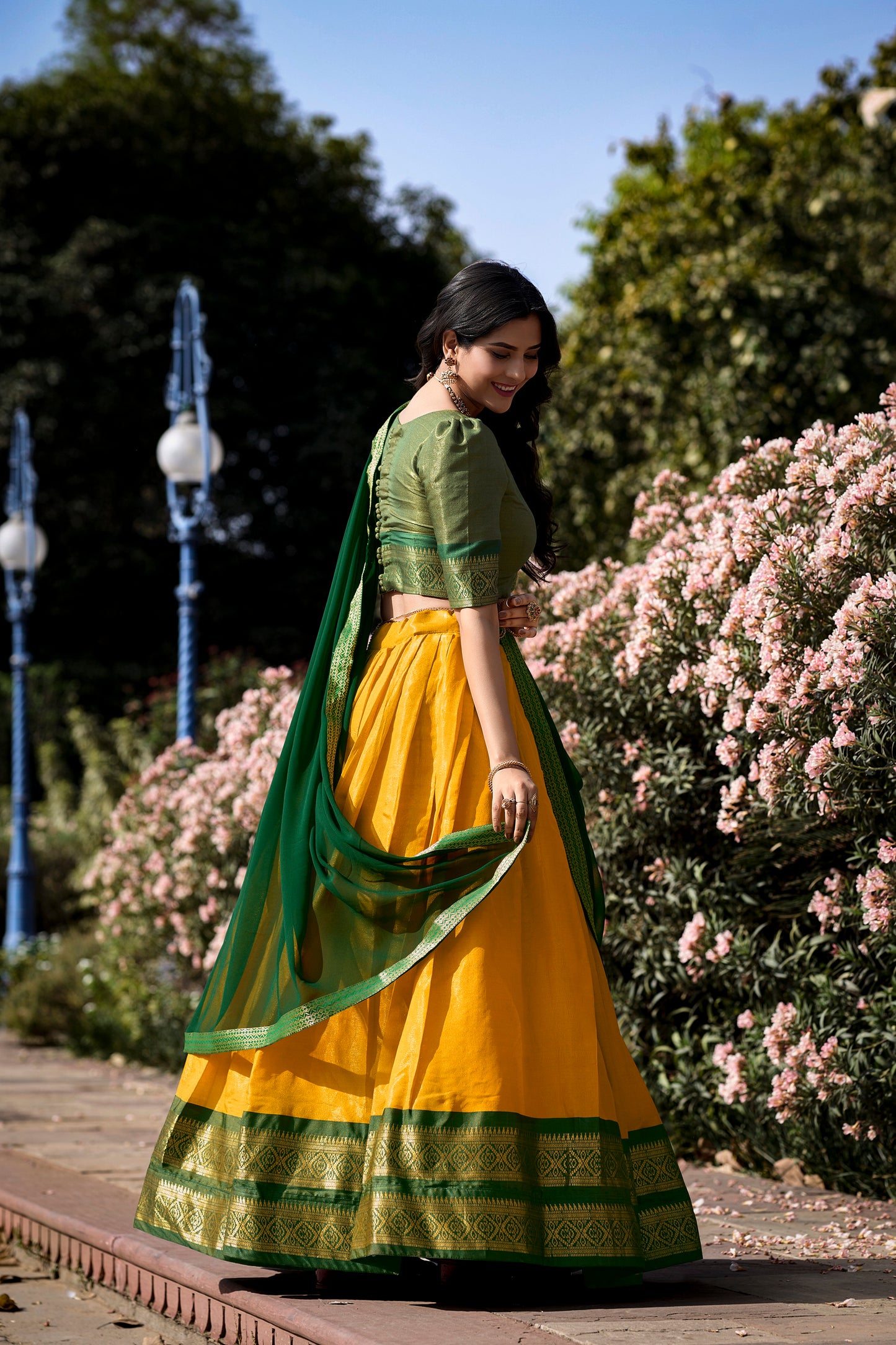 Designer Kanchipuram Lehenga Choli