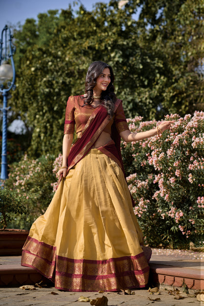 Designer Kanchipuram Lehenga Choli