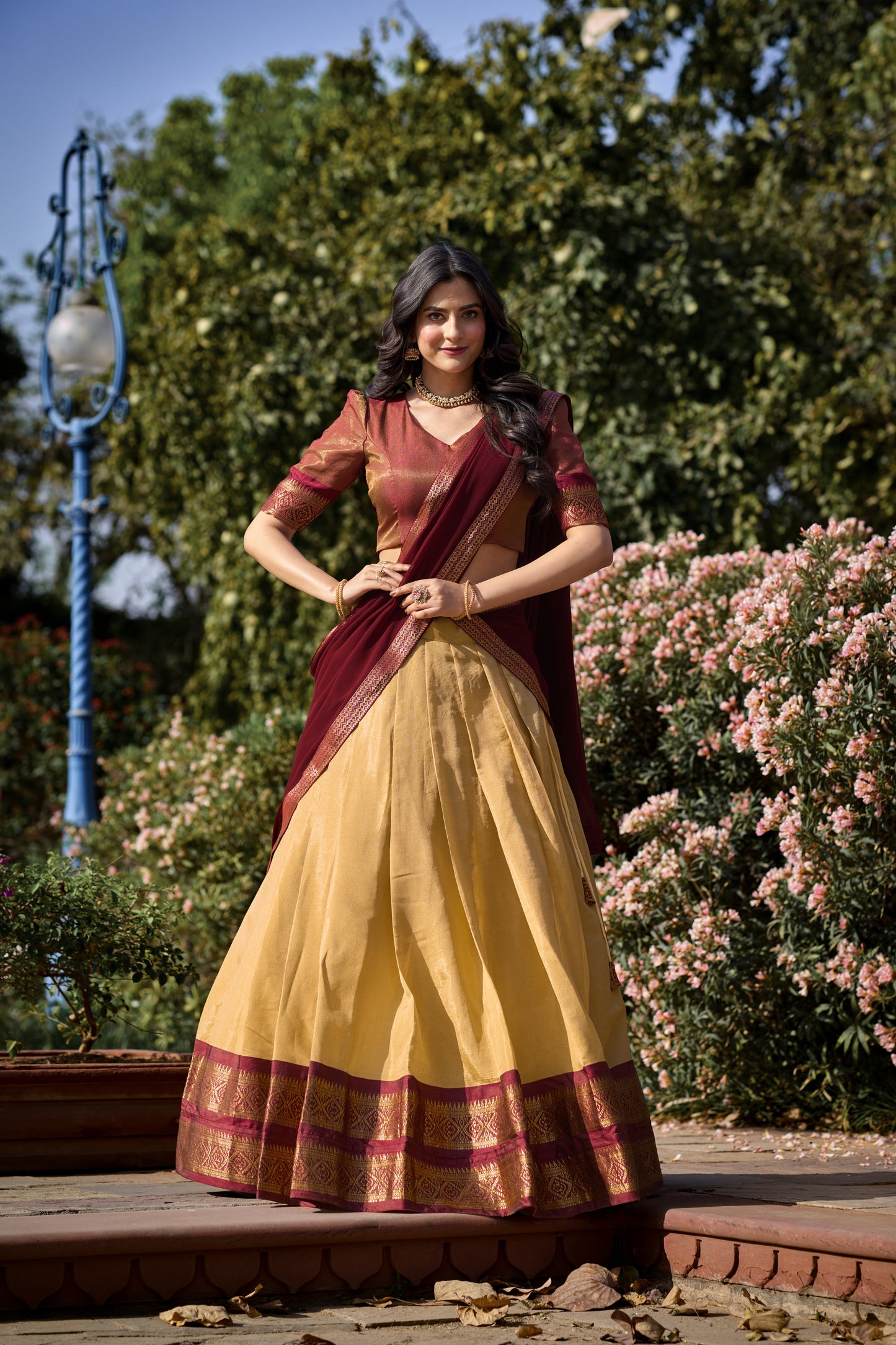 Designer Kanchipuram Lehenga Choli