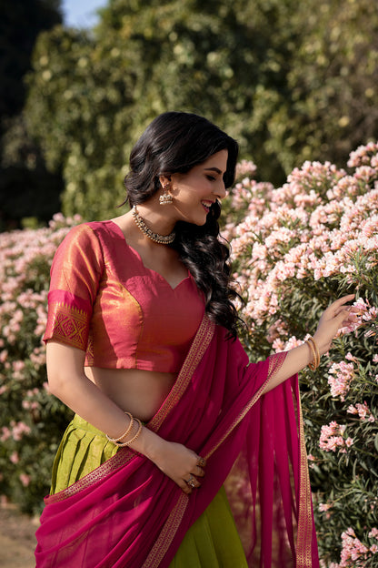 Designer Kanchipuram Lehenga Choli