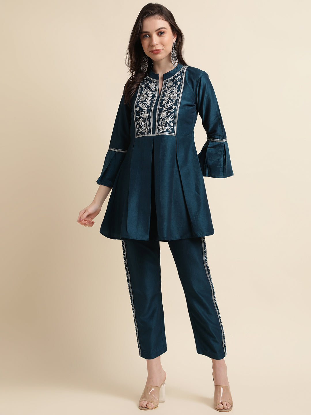 Designer Chinon Embroidered Co-Ord Set