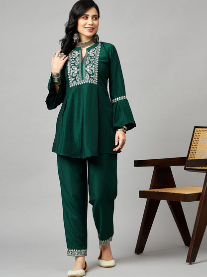 Designer Chinon Embroidered Co-Ord Set