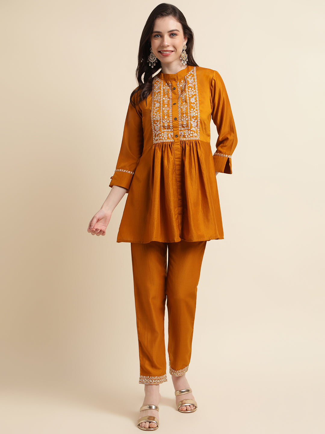 Designer Chinon Embroidered Co-Ord Set