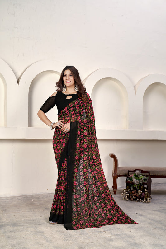 Designer Weightless Printed Saree